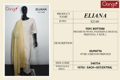 Eliana Ganga Pashmina Suits