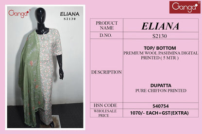 Eliana Ganga Pashmina Suits