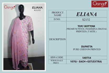 Eliana Ganga Pashmina Suits