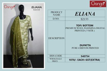 Eliana Ganga Pashmina Suits