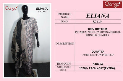 Eliana Ganga Pashmina Suits