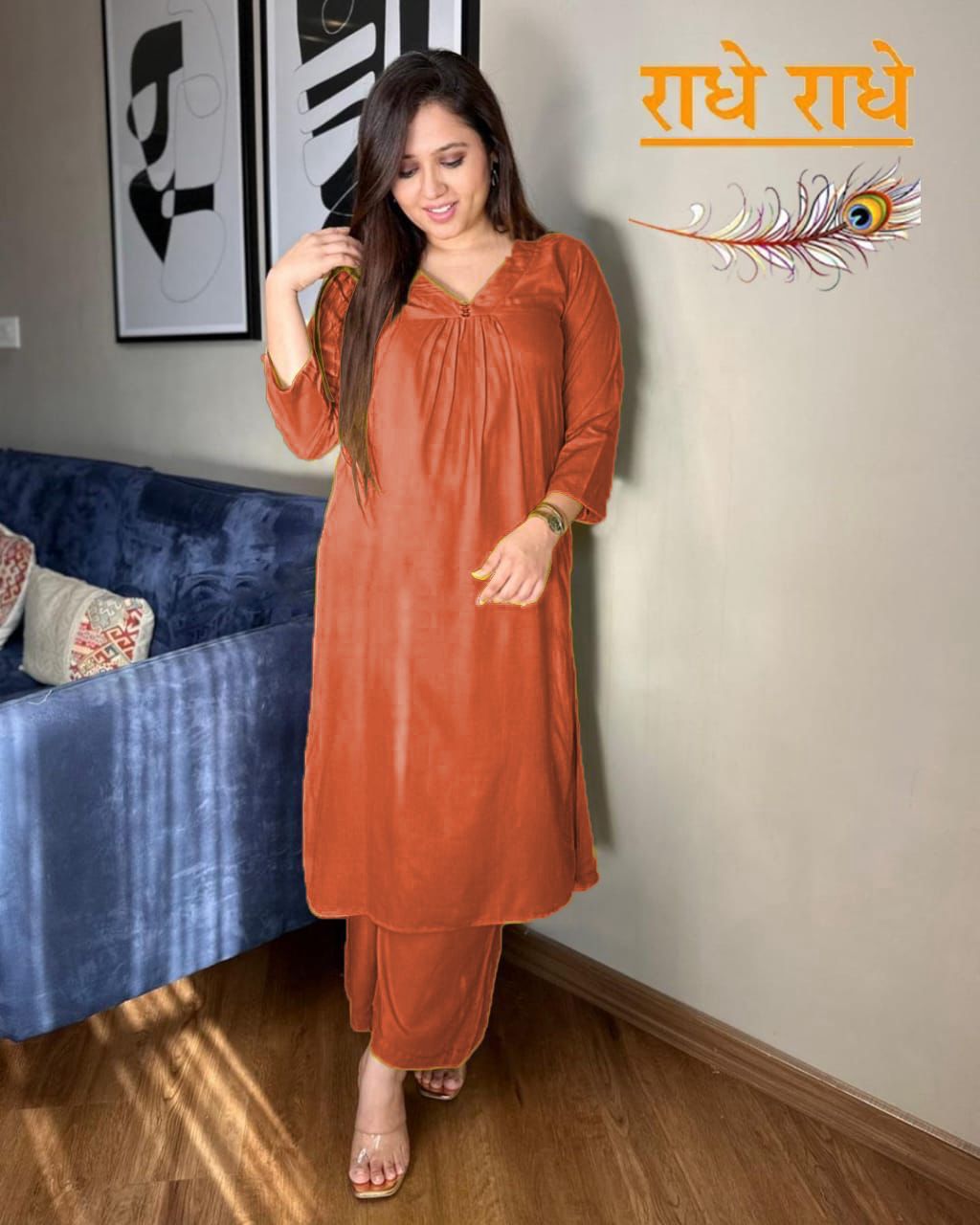 Elifanta Qubo Cotton Slub Kurti Plazzo Set