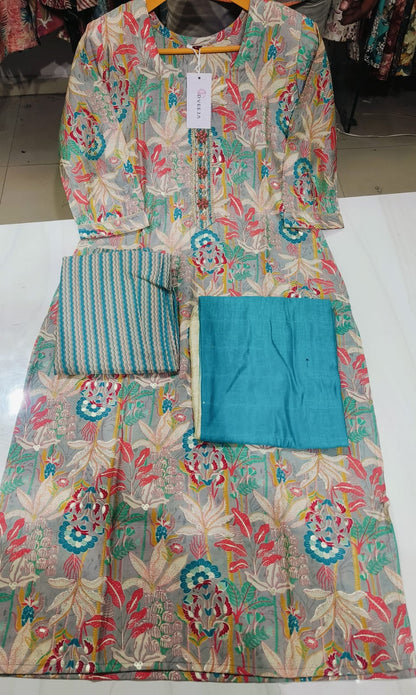 Eliza-1502 Dveeja Fashion Modal Chanderi Readymade Pant Style Suits