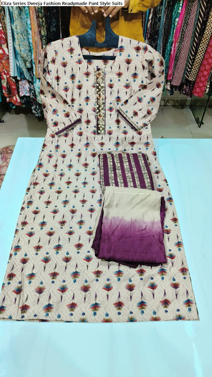 Eliza Series Dveeja Fashion Chanderi Readymade Pant Style Suits