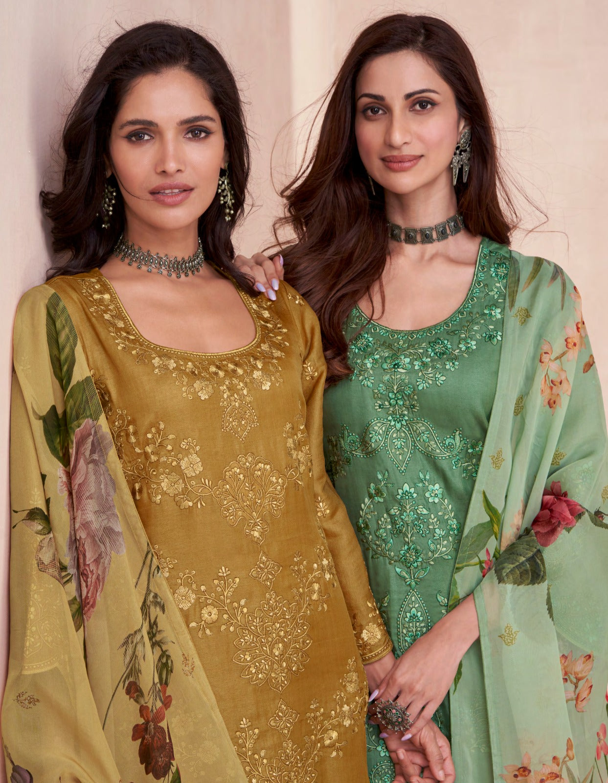 Elora Aashirwad Creation Tussar Silk Pant Style Suits