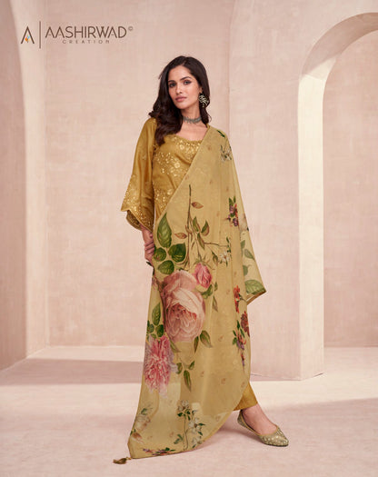 Elora Aashirwad Creation Tussar Silk Pant Style Suits
