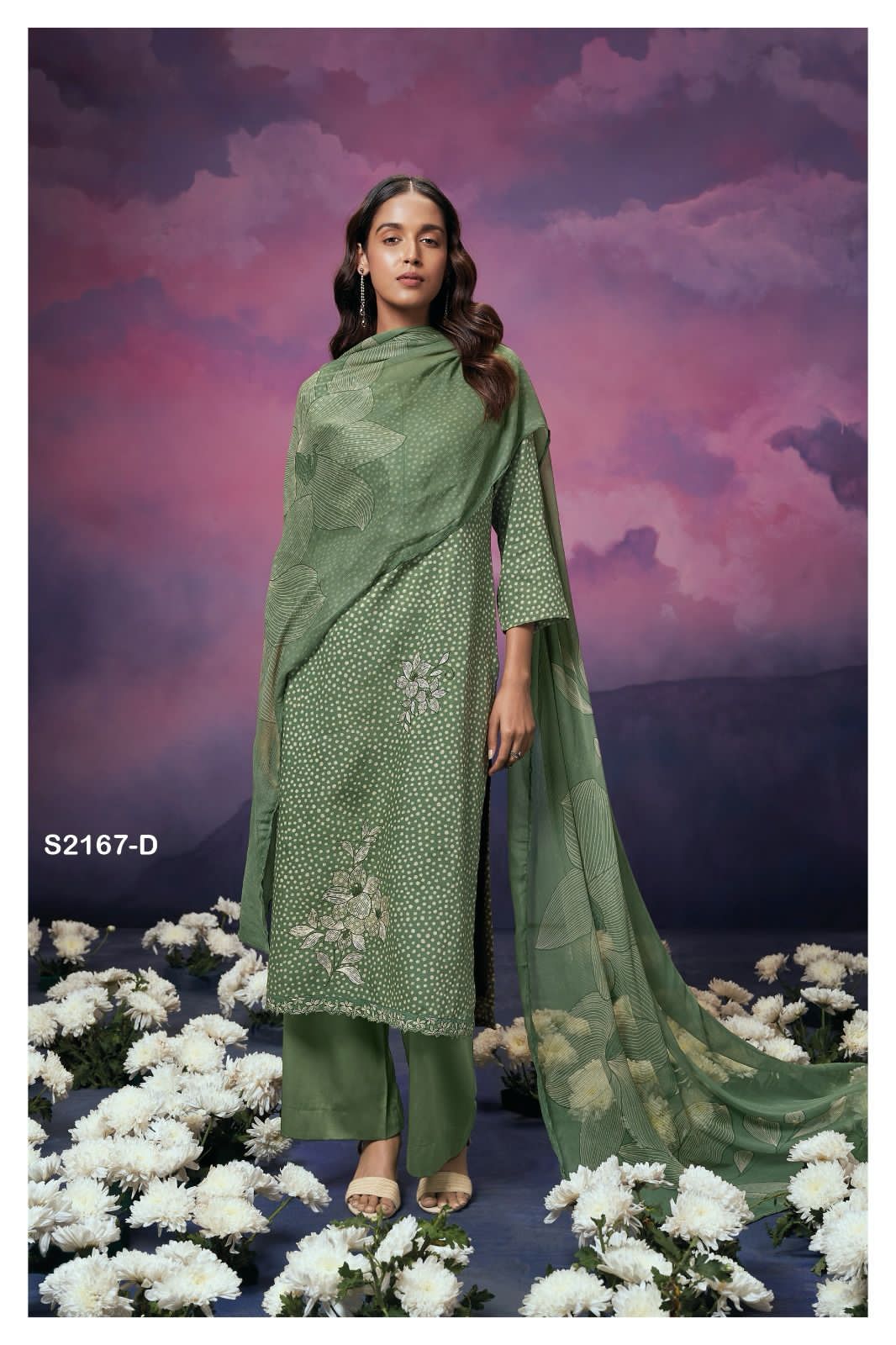 Elsie 2167 Ganga Cotton Silk Plazzo Style Suits