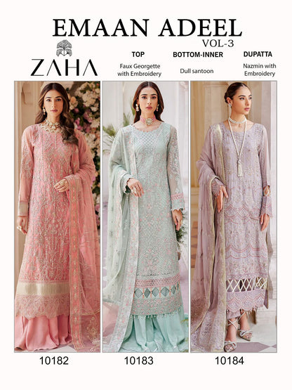 Emaan Adeel Vol 3 Zaha Georgette Pakistani Salwar Suits