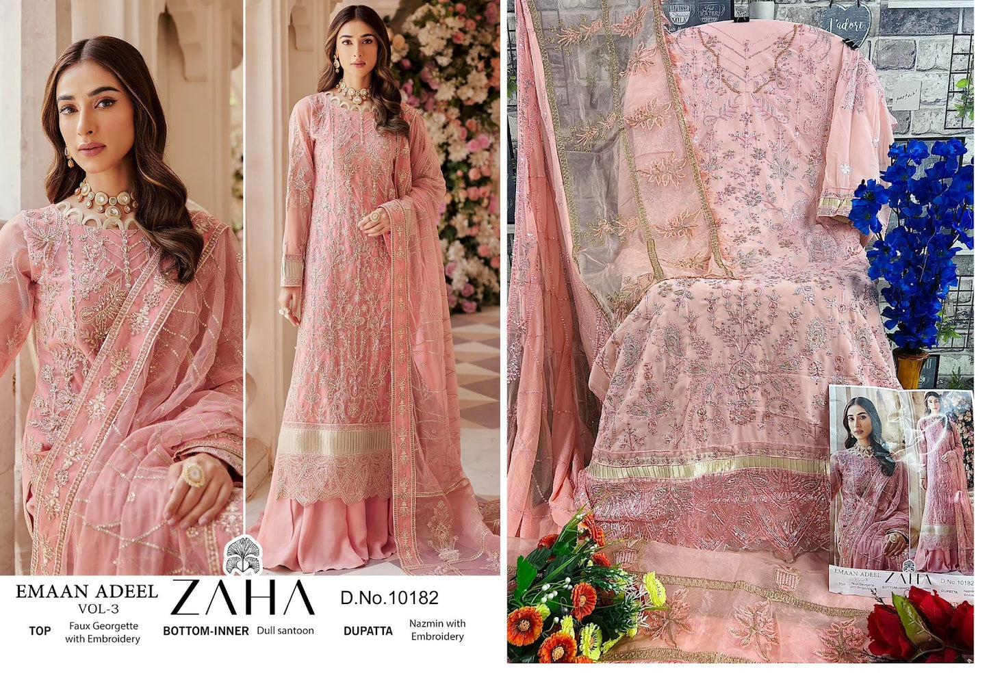 Emaan Adeel Vol 3 Zaha Georgette Pakistani Salwar Suits