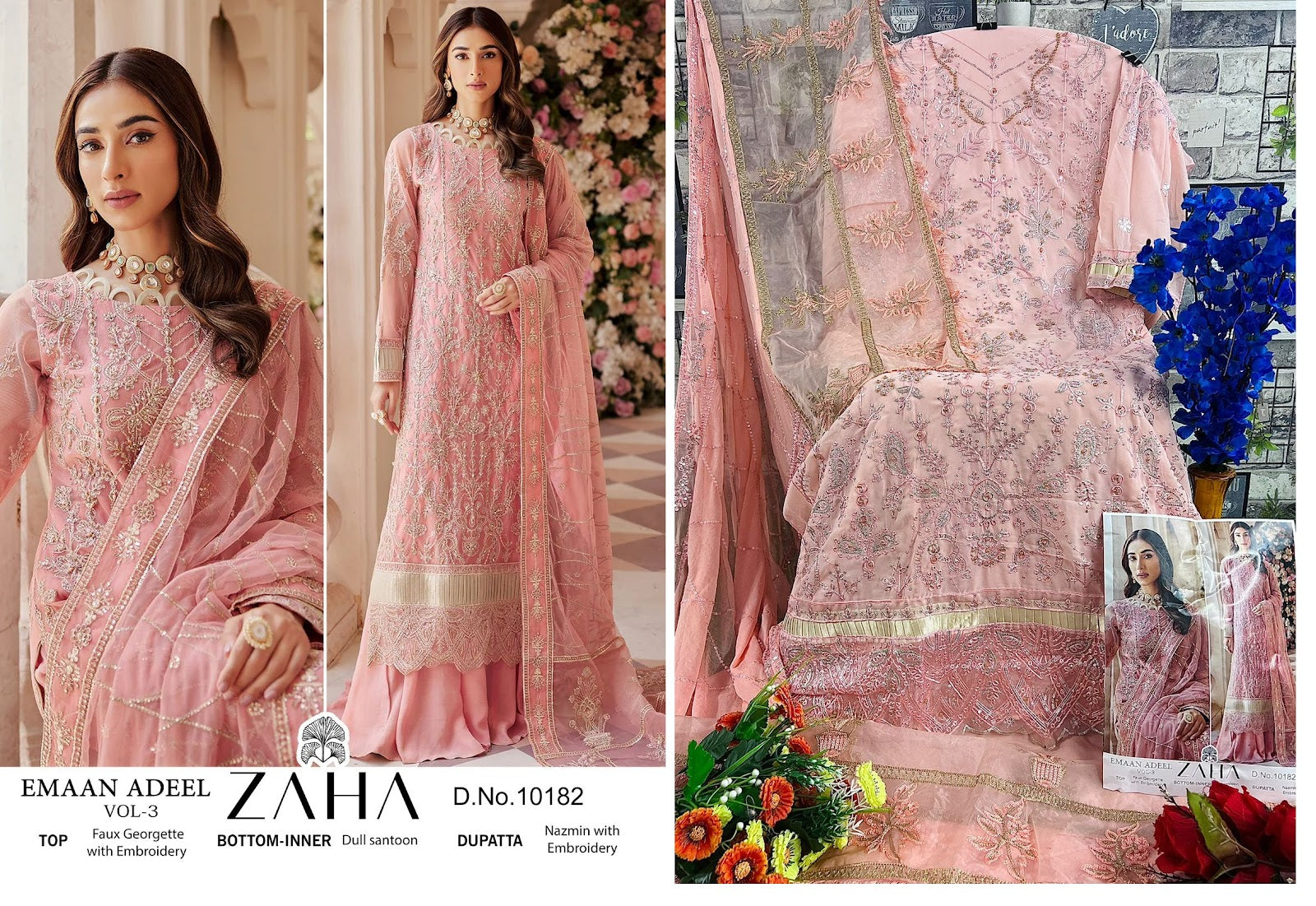 Emaan Adeel Vol 3 Zaha Georgette Pakistani Salwar Suits