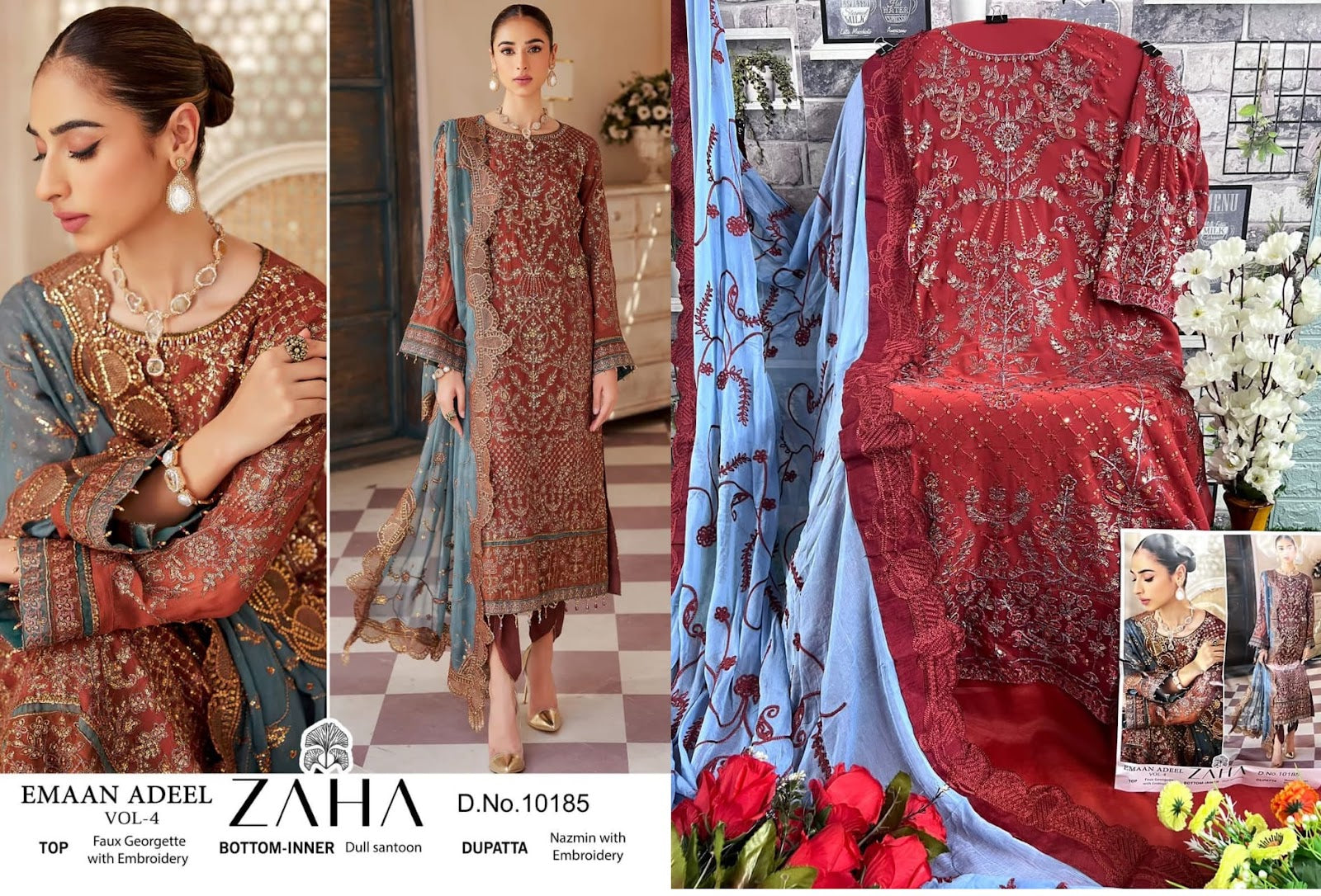 Emaan Adeel Vol 4 Zaha Georgette Pakistani Salwar Suits