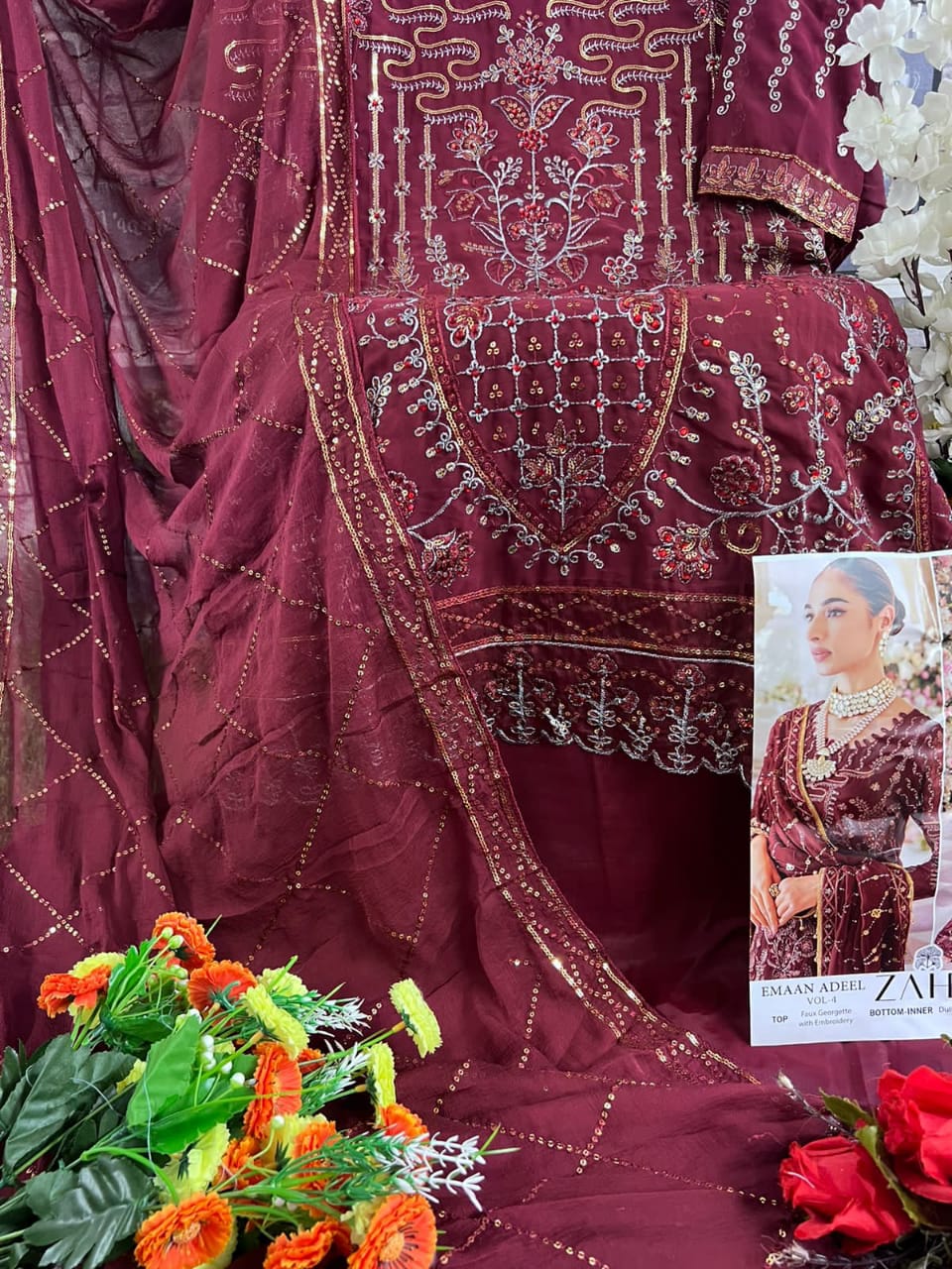 Emaan Adeel Vol 4 Zaha Georgette Pakistani Salwar Suits