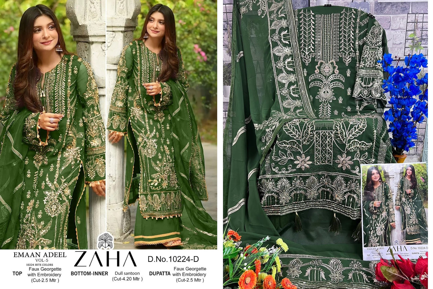 Emaan Adeel Vol 5-10224 Zaha Georgette Pakistani Salwar Suits