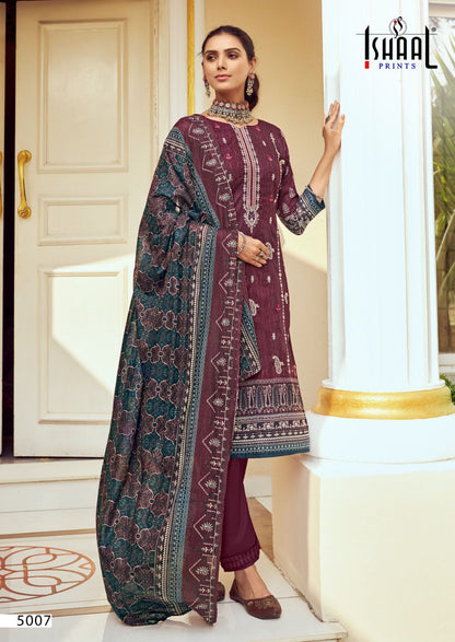 Embroidered Vol 5 Ishaal Prints Lawn Karachi Salwar Suits