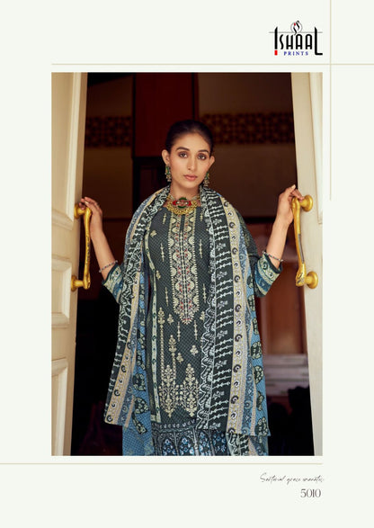 Embroidered Vol 5 Ishaal Prints Lawn Karachi Salwar Suits