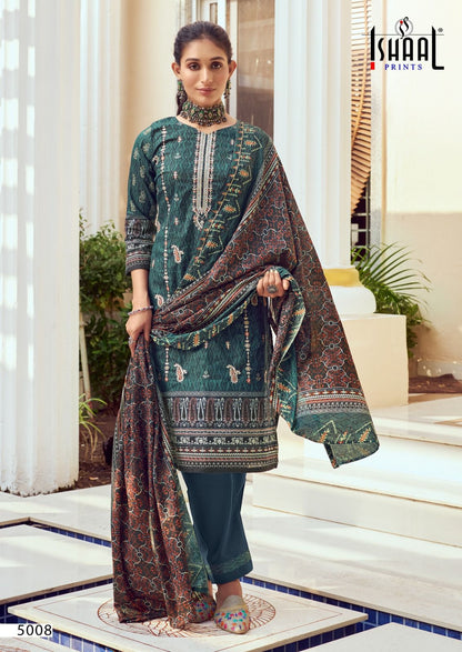 Embroidered Vol 5 Ishaal Prints Lawn Karachi Salwar Suits