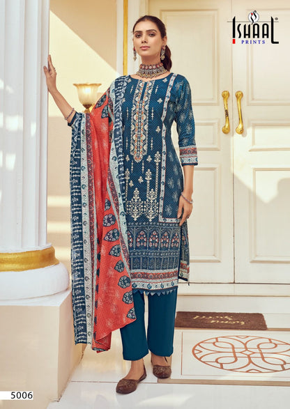 Embroidered Vol 5 Ishaal Prints Lawn Karachi Salwar Suits