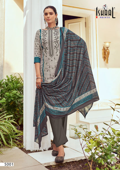 Embroidered Vol 5 Ishaal Prints Lawn Karachi Salwar Suits