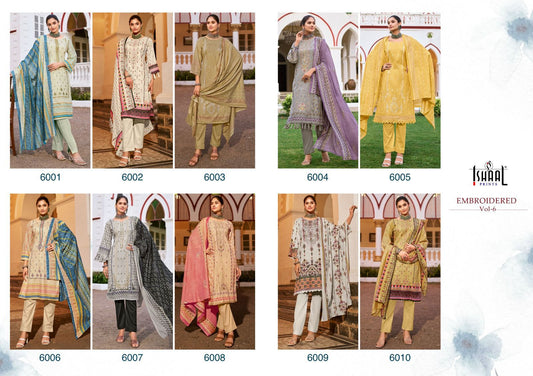 Embroidered Vol 6 Ishaal Prints Lawn Karachi Salwar Suits