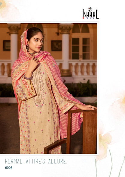 Embroidered Vol 6 Ishaal Prints Lawn Karachi Salwar Suits