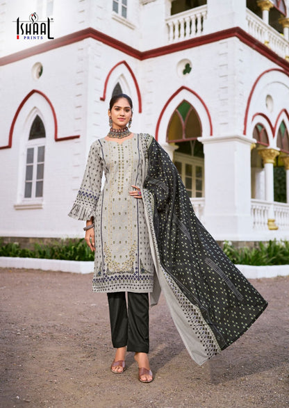 Embroidered Vol 6 Ishaal Prints Lawn Karachi Salwar Suits