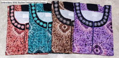 Embroidery-0502 Ruchee Fashion Night Gowns