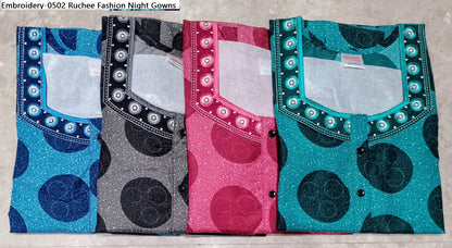 Embroidery-0502 Ruchee Fashion Night Gowns