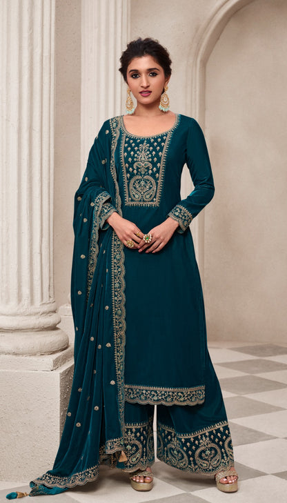 Embroidery-2 Kervin Vinay Fashion Llp Velvet Suits