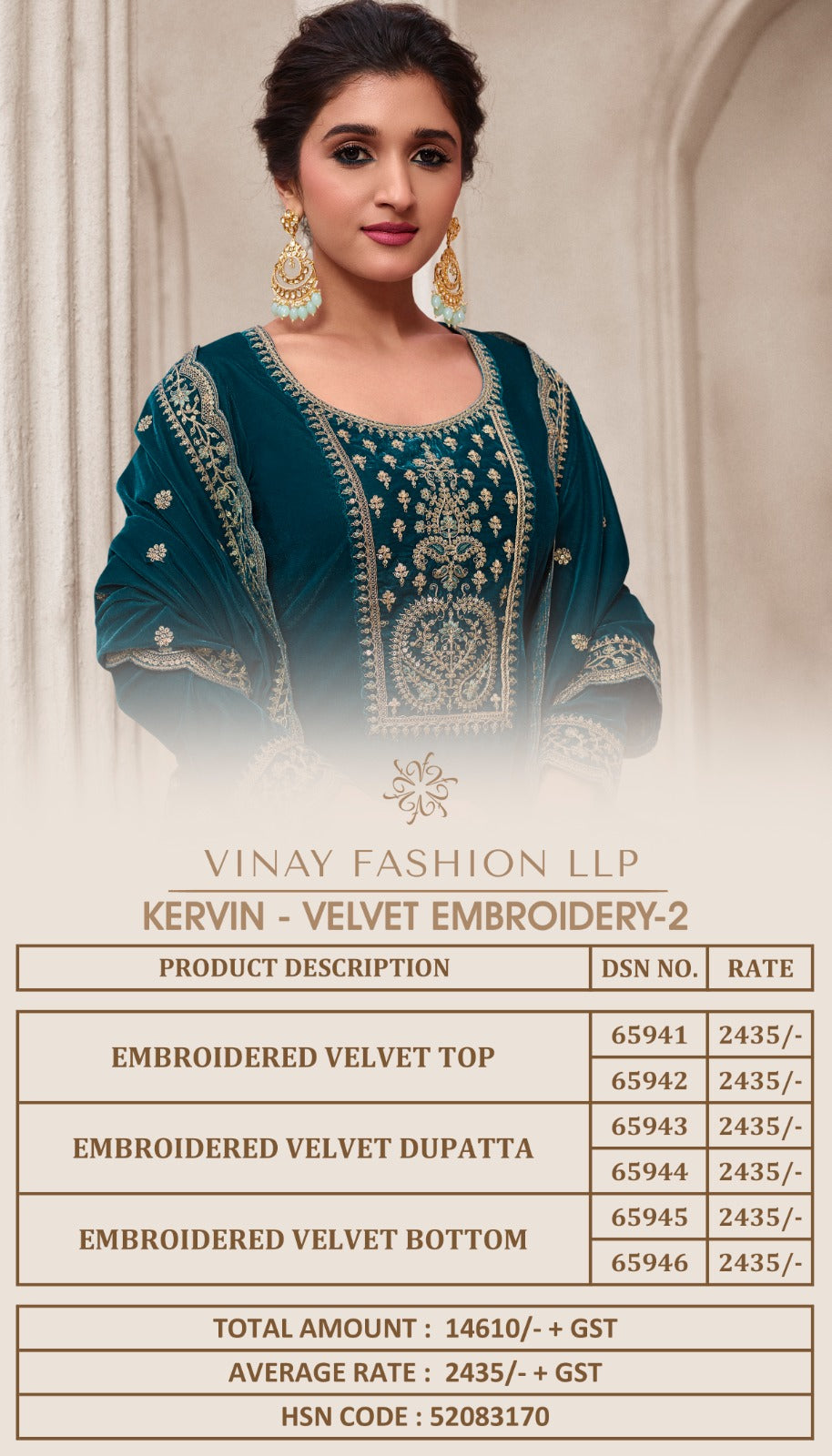 Embroidery-2 Kervin Vinay Fashion Llp Velvet Suits
