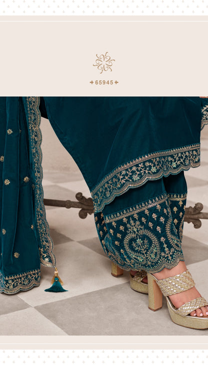 Embroidery-2 Kervin Vinay Fashion Llp Velvet Suits