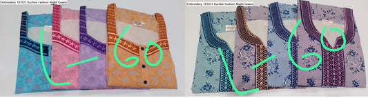 Embroidery 181023 Ruchee Fashion Pv Night Gowns