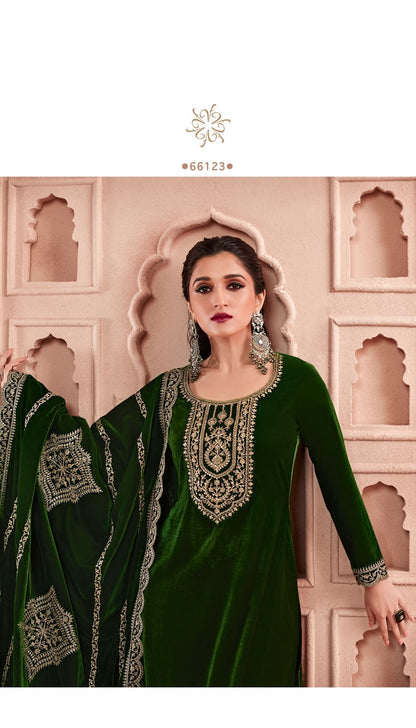 Embroidery 3 Kervin Vinay Fashion Llp Velvet Suits