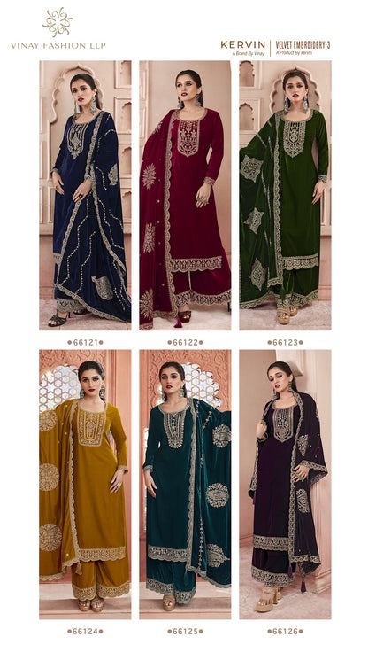 Embroidery 3 Kervin Vinay Fashion Llp Velvet Suits