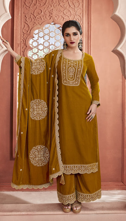 Embroidery 3 Kervin Vinay Fashion Llp Velvet Suits