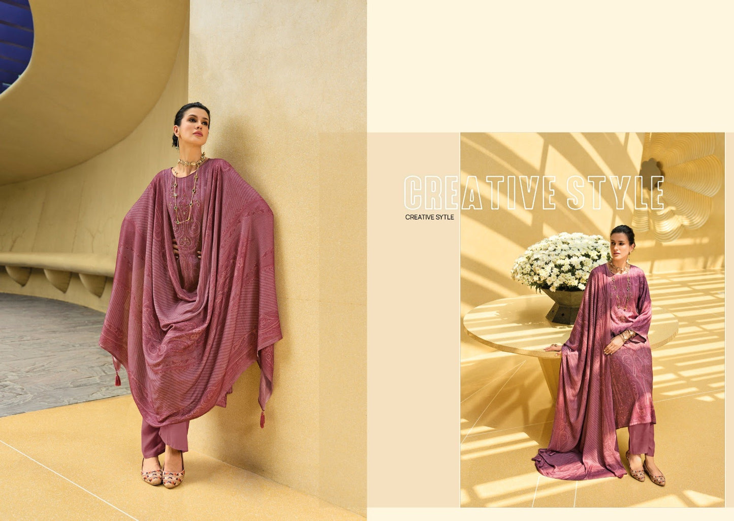 Eshaal Rang Fashion Wool Pashmina Suits