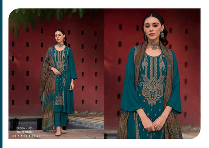 Essence Rangati Prints Pashmina Suits