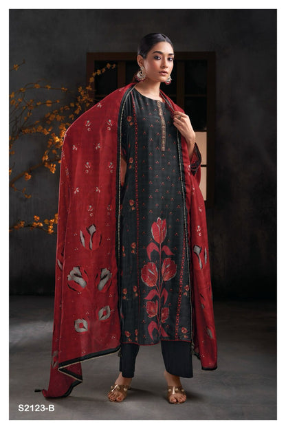 Eulla 2123 Ganga Bemberg Silk Plazzo Style Suits