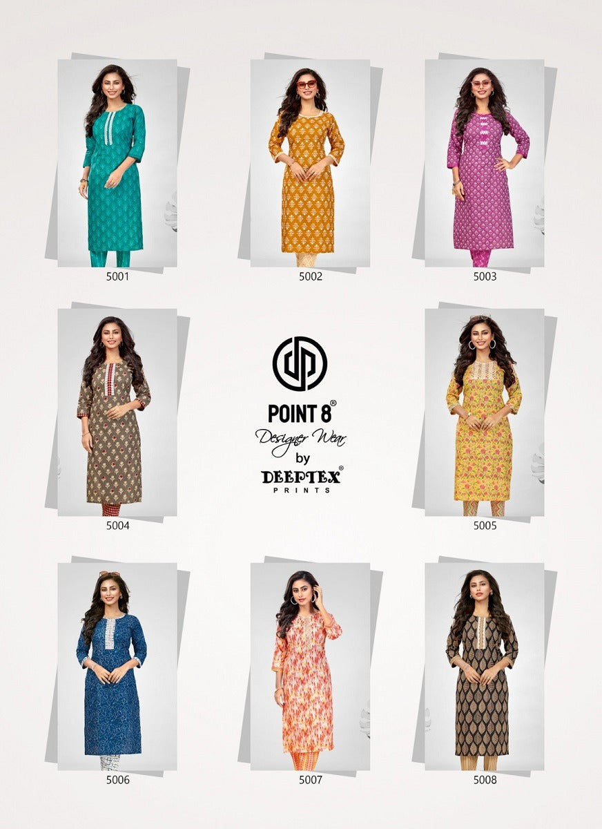 Exotic Vol 5 Deeptex Prints Cotton Kurti Pant Set