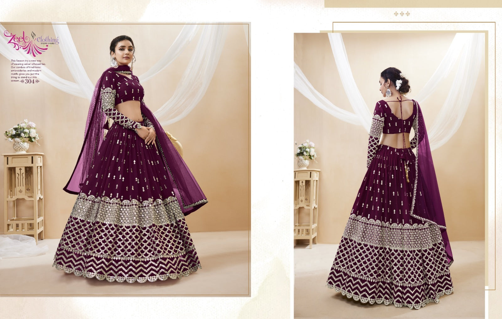 Expression Vol 1 Zeel Georgette Lehenga Choli