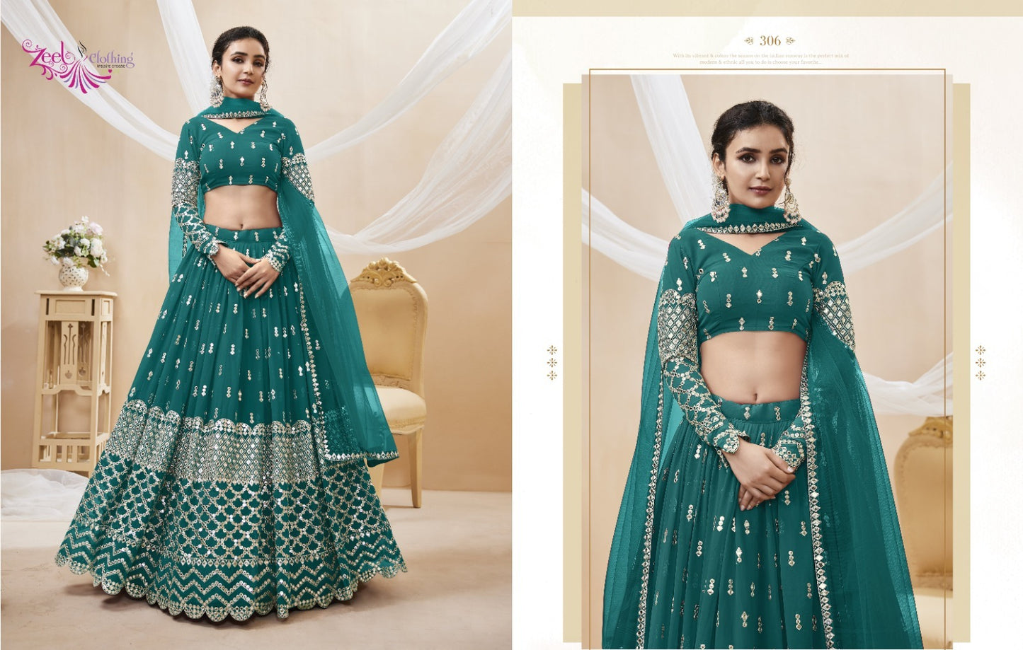 Expression Vol 1 Zeel Georgette Lehenga Choli