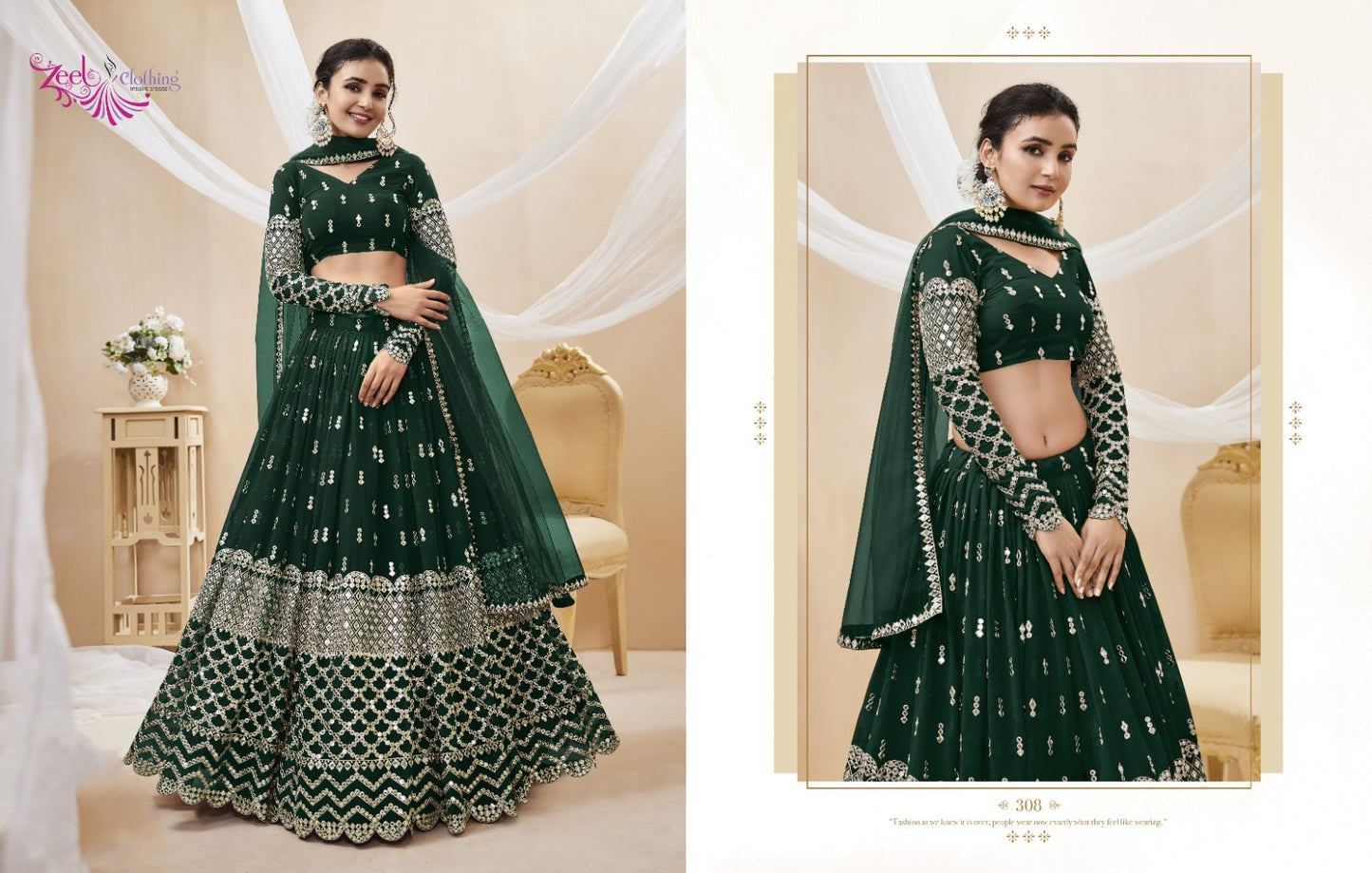 Expression Vol 1 Zeel Georgette Lehenga Choli