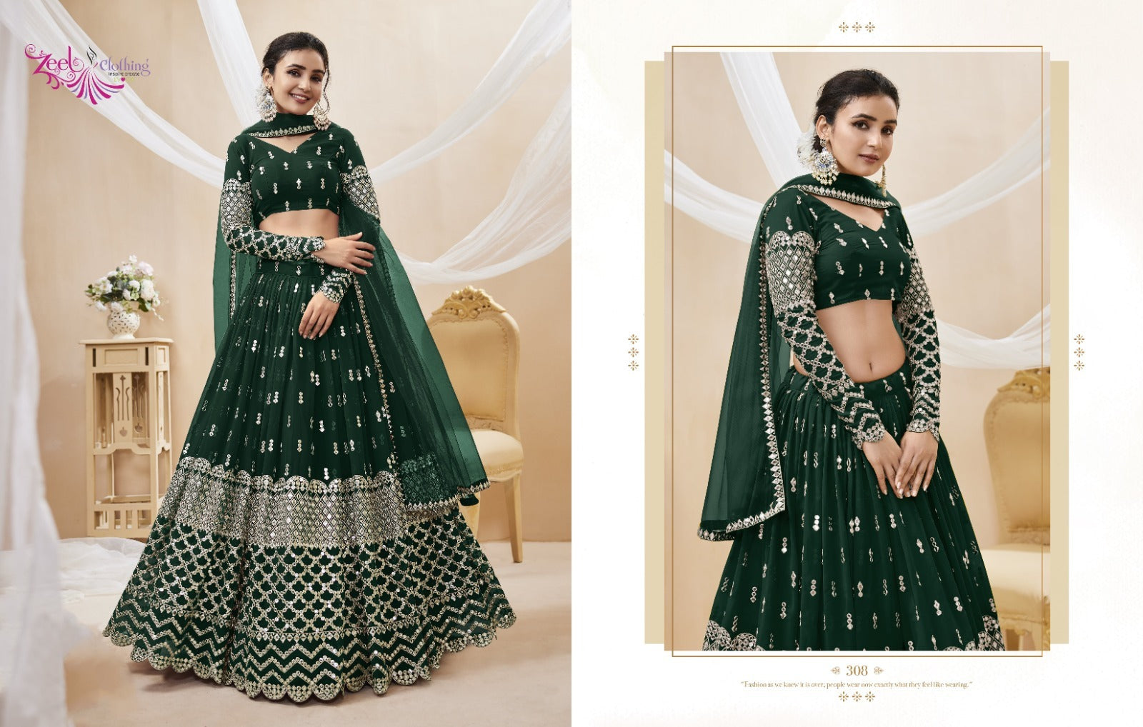Expression Vol 1 Zeel Georgette Lehenga Choli