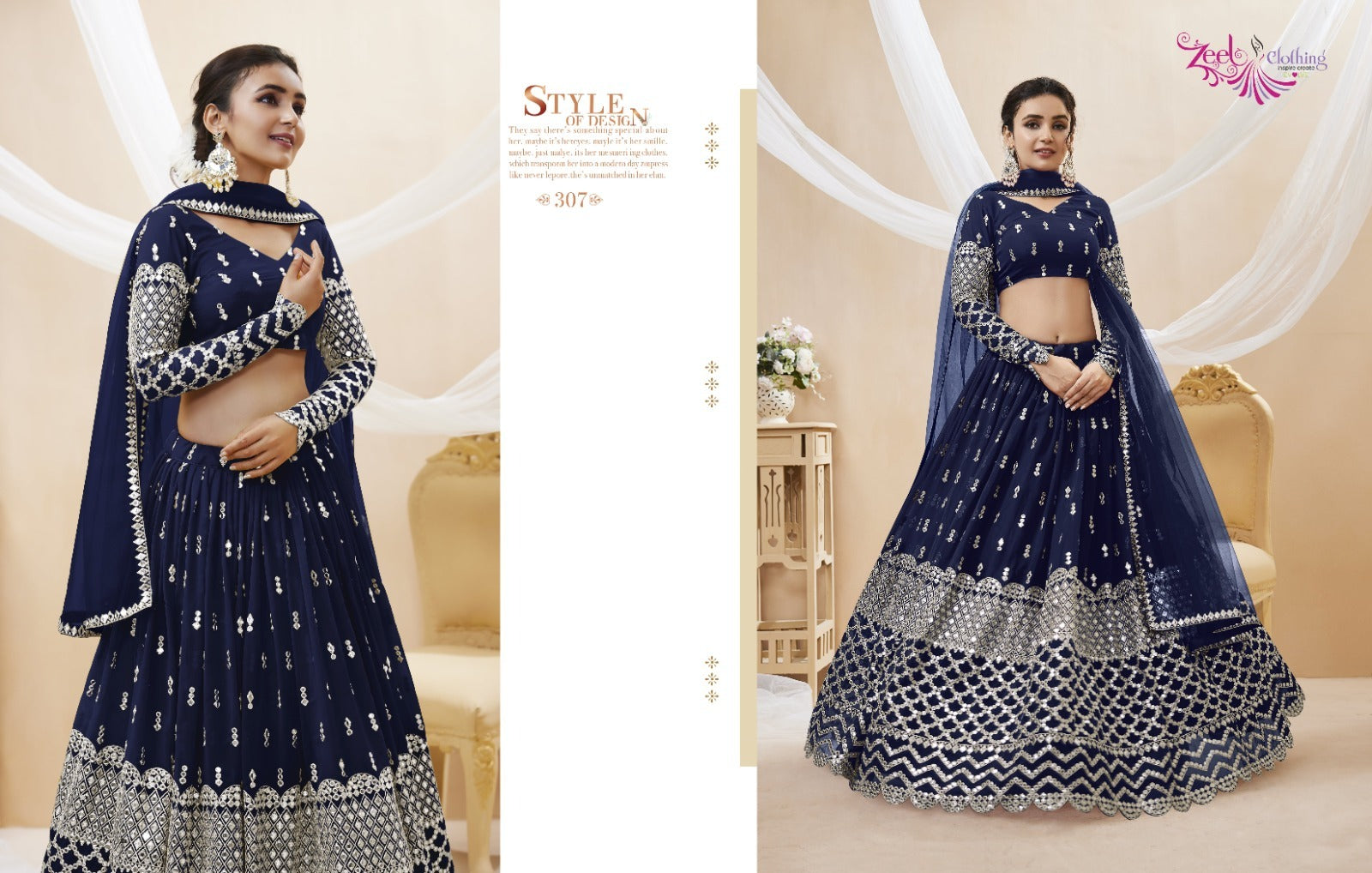 Expression Vol 1 Zeel Georgette Lehenga Choli