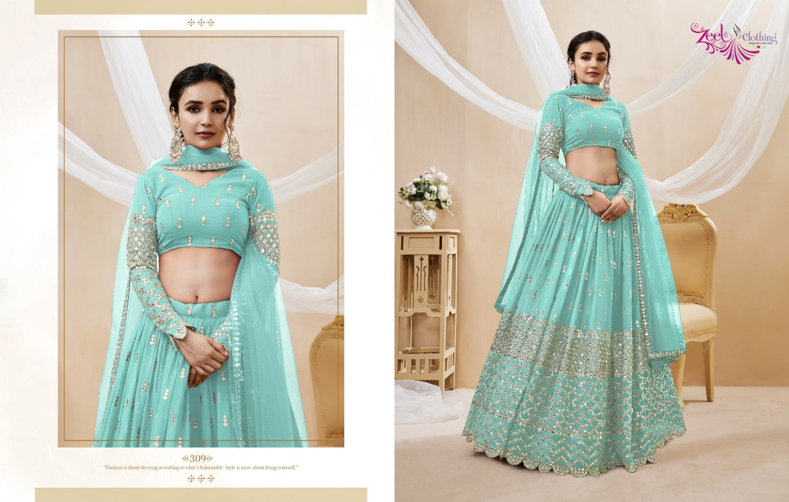 Expression Vol 1 Zeel Georgette Lehenga Choli