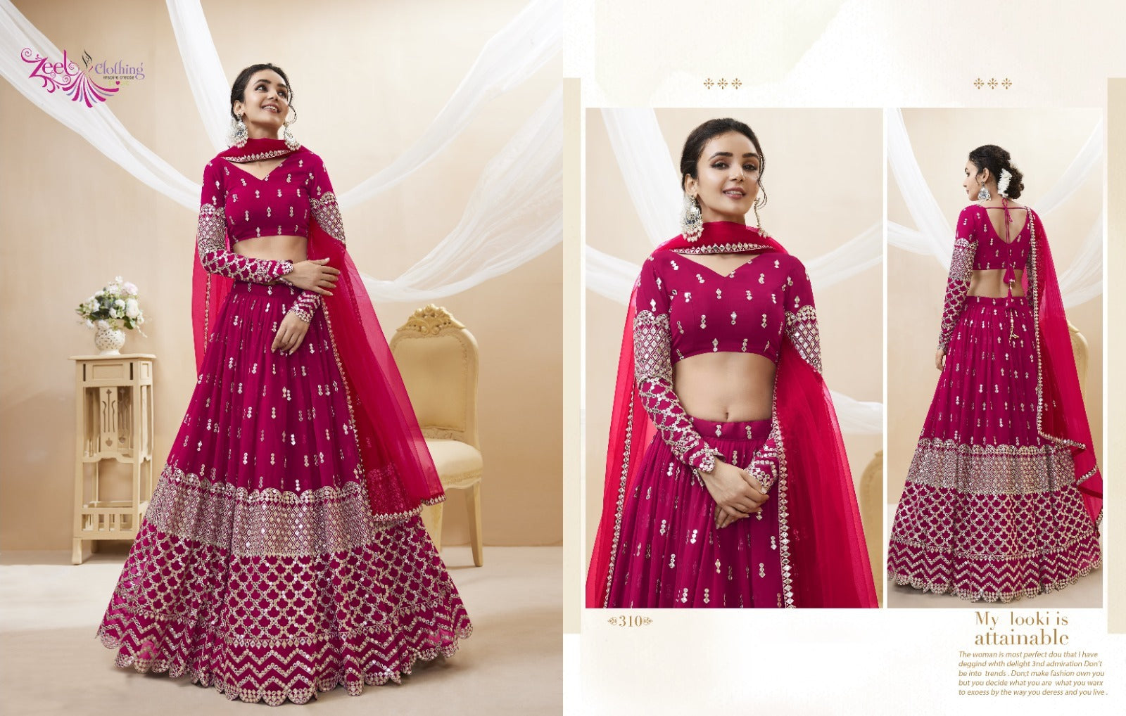 Expression Vol 1 Zeel Georgette Lehenga Choli