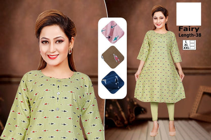 Fairy-C Zoya Rayon Anarkali Kurtis