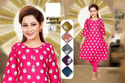 Fairy-C Zoya Rayon Anarkali Kurtis