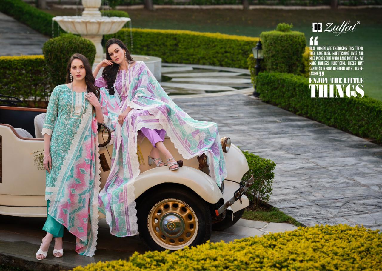 Farhana Zulfat Designer Cotton Pant Style Suits