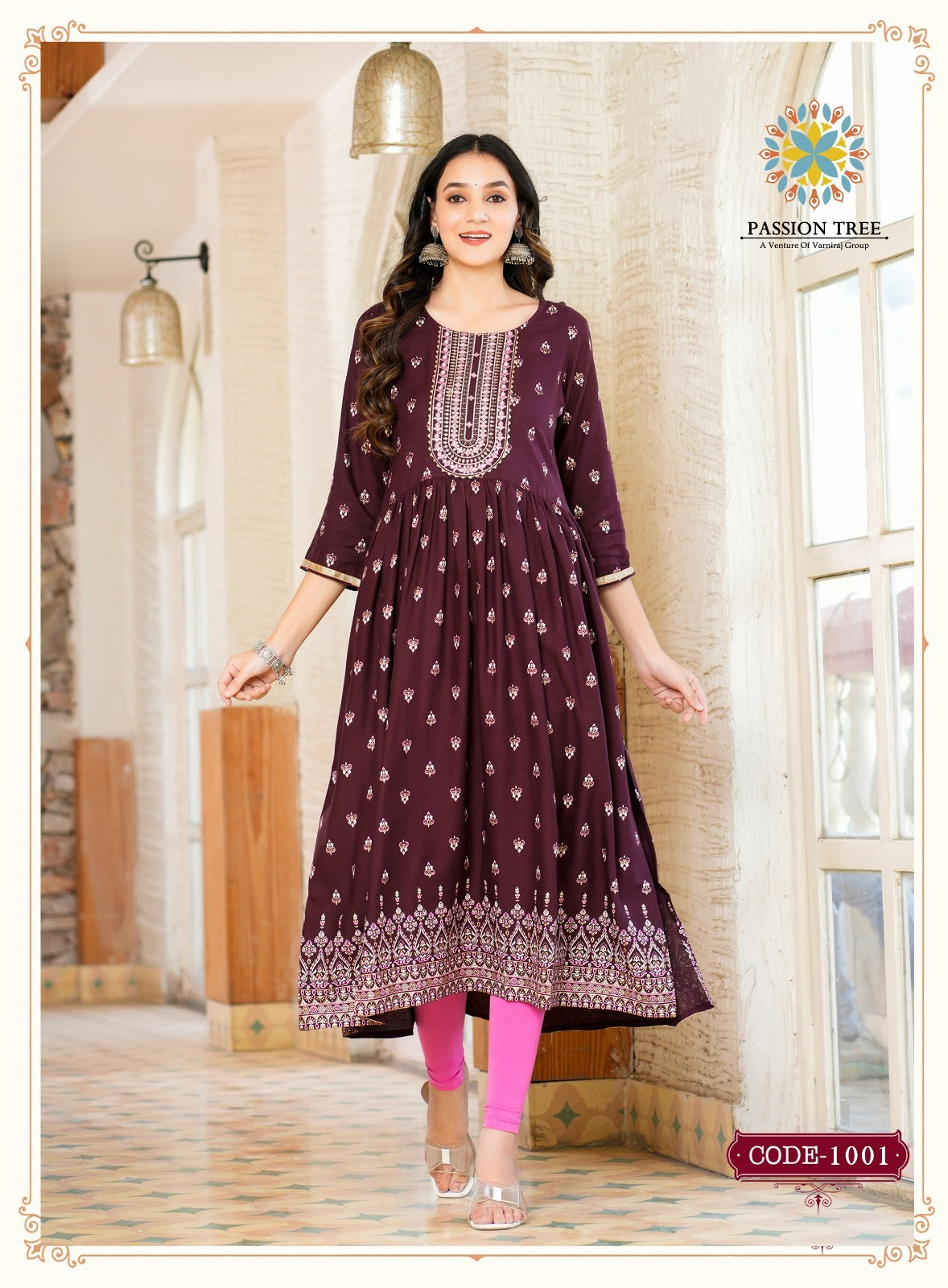 Fashion Bella Vol 1 Passion Tree Rayon Naira Cut Kurtis