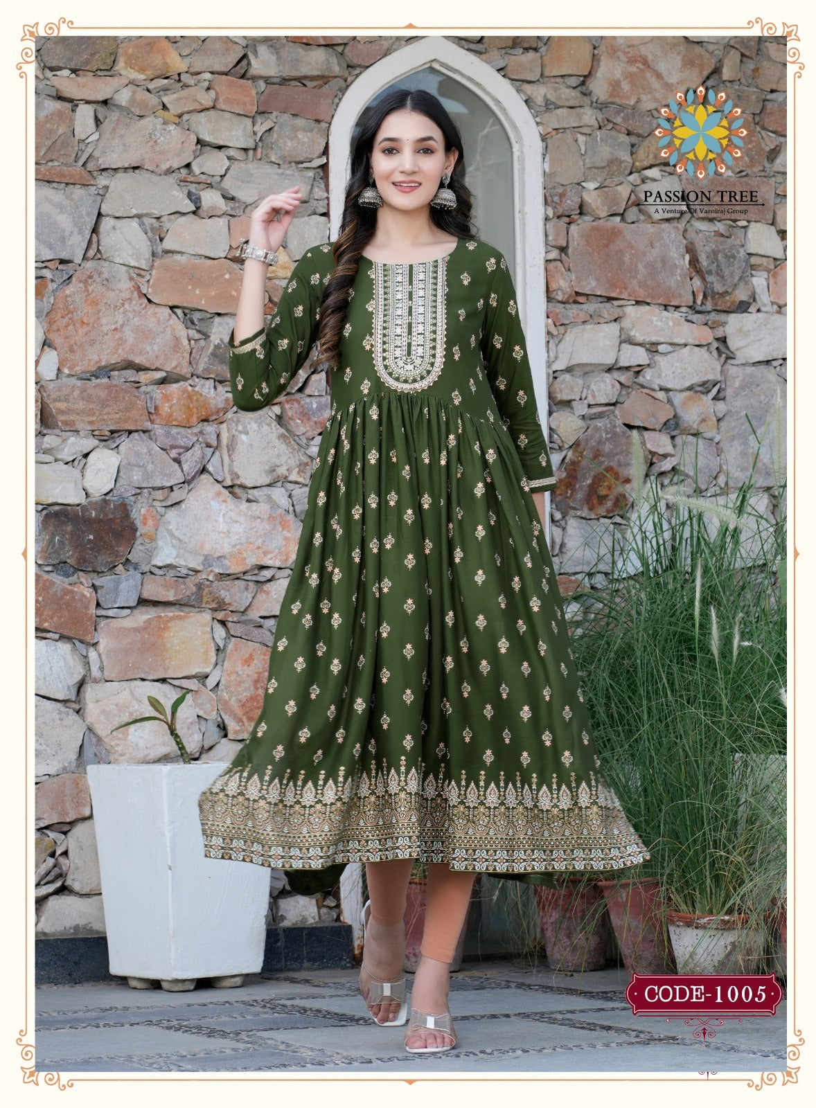 Fashion Bella Vol 1 Passion Tree Rayon Naira Cut Kurtis